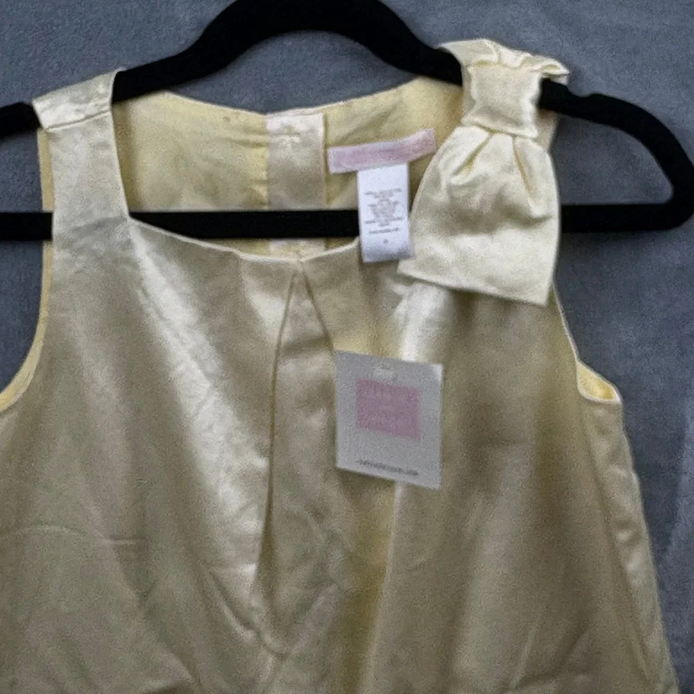Janie and Jack Yellow Bow Dress Girls 6 Easter‎ Cottagecore Church NWT * spot